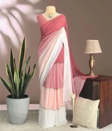 Multi shaded Georgette saree