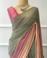 Multi shaded Georgette saree