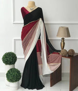 Multi shaded Georgette saree